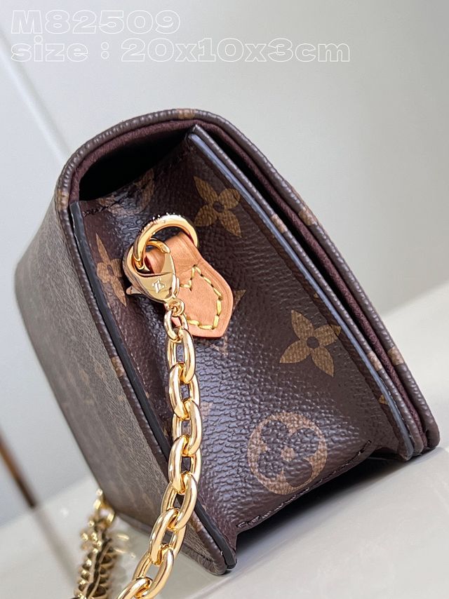 Louis vuitton original monogram canvas wallet on chain lily M82509