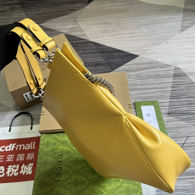 2023 GG original calfskin blondie medium tote bag 751516 yellow