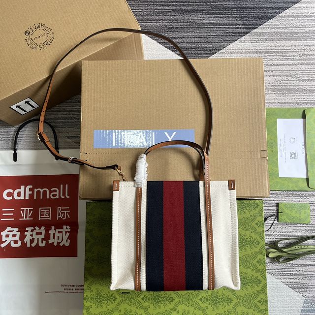 2023 GG original canvas mini tote bag 727735 white