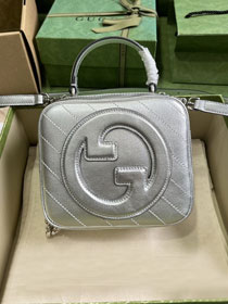 2023 GG original calfskin blondie mini shoulder bag 744434 silver