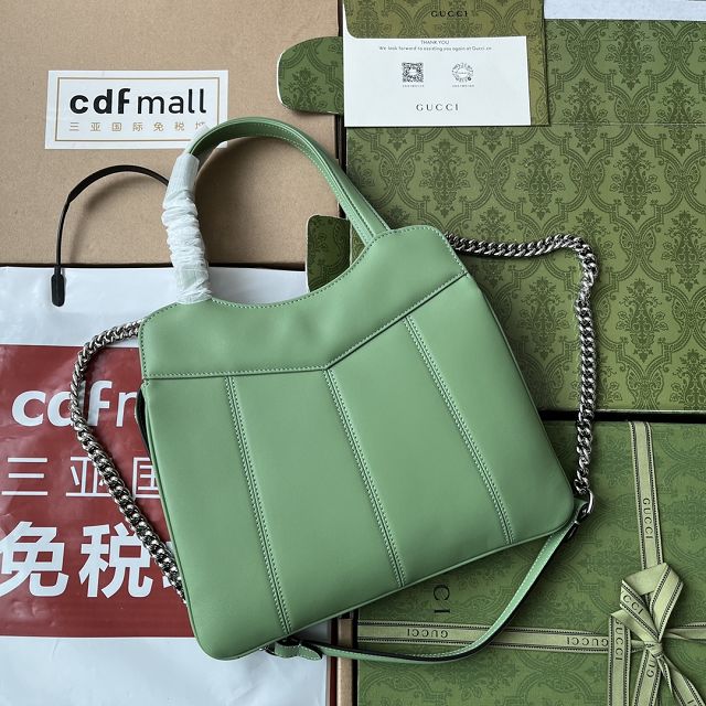 2023 GG original calfskin medium tote bag 745918 green