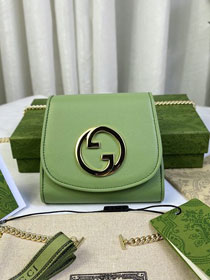 GG original calfskin blondie chain wallet 725219 green