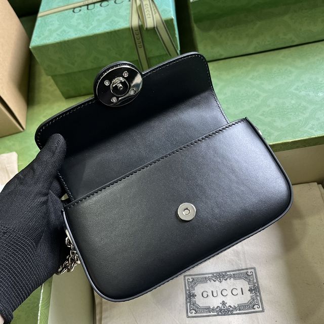 GG original calfskin petite nano shoulder bag 760194 black
