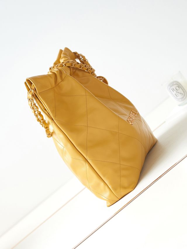 2024 CC original calfskin 22 medium handbag AS3261 yellow