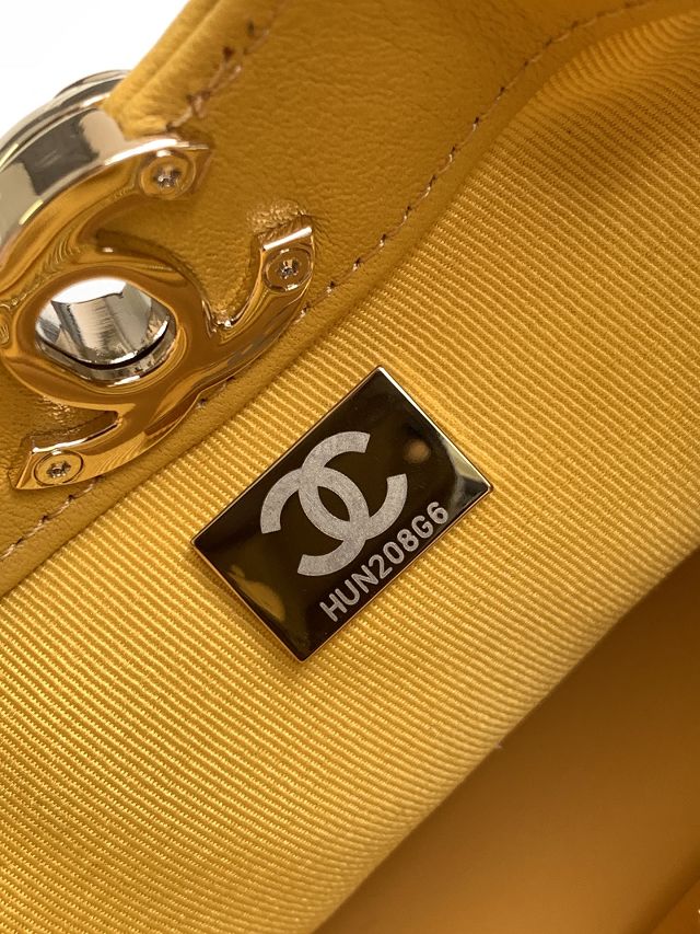 2024 CC original shearling 31 mini shopping bag AS4133 yellow