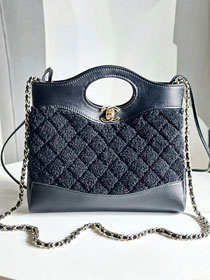 2024 CC original shearling 31 mini shopping bag AS4133 black