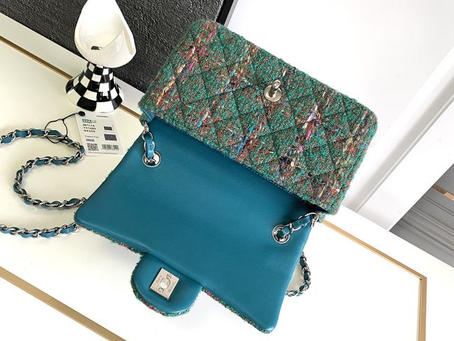 CC original tweed mini flap bag A69900 green