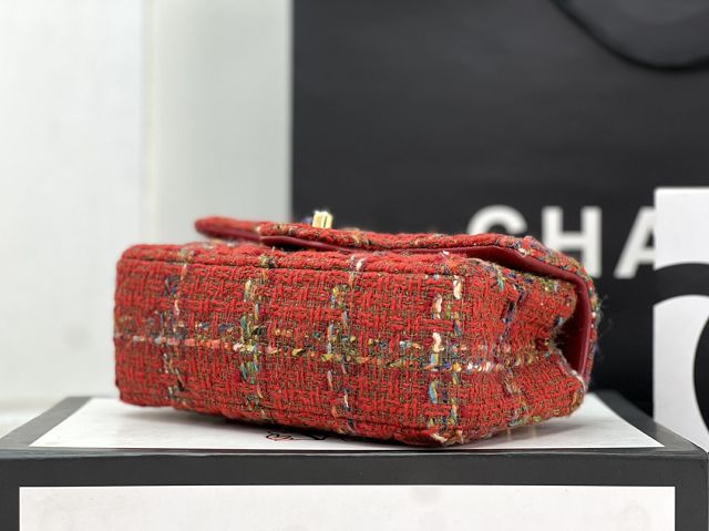 CC original tweed mini flap bag A69900 red