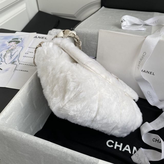 2024 CC original wool flap bag AS2240 white
