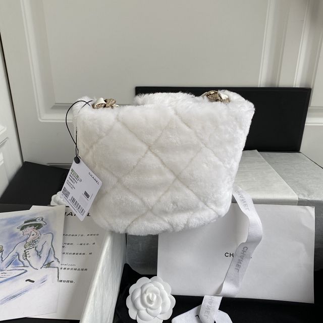 2024 CC original wool hobo bag AS2257 white