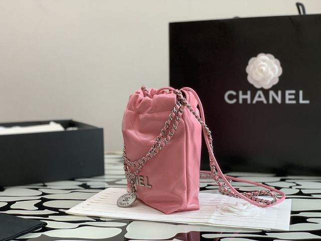 2024 CC original calfskin 22 mini handbag AS3980 pink