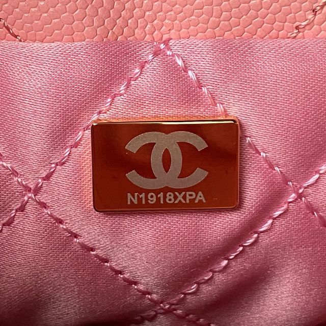 2024 CC original grained calfskin 22 mini handbag AS3980 pink