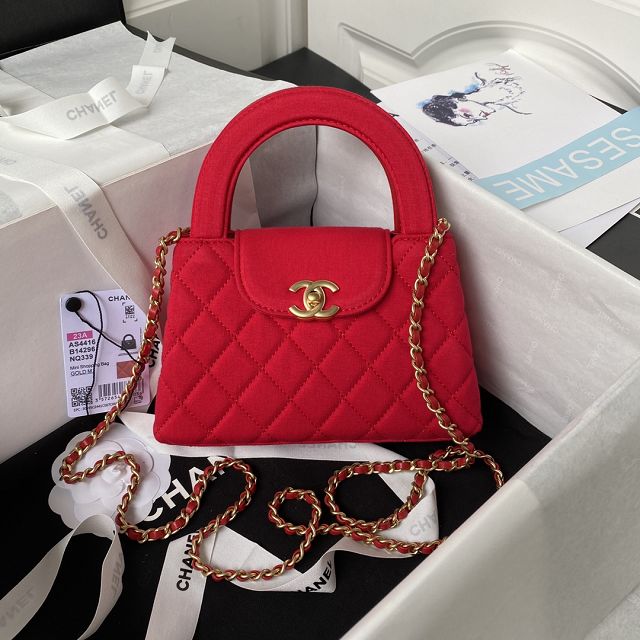 2024 CC original velvet mini shopping bag AS4416 red