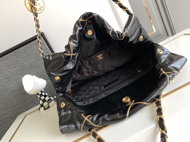 2024 CC original calfskin 22 small handbag AS3260 black