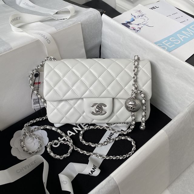 2024 CC original lambskin flap bag AS1787 white