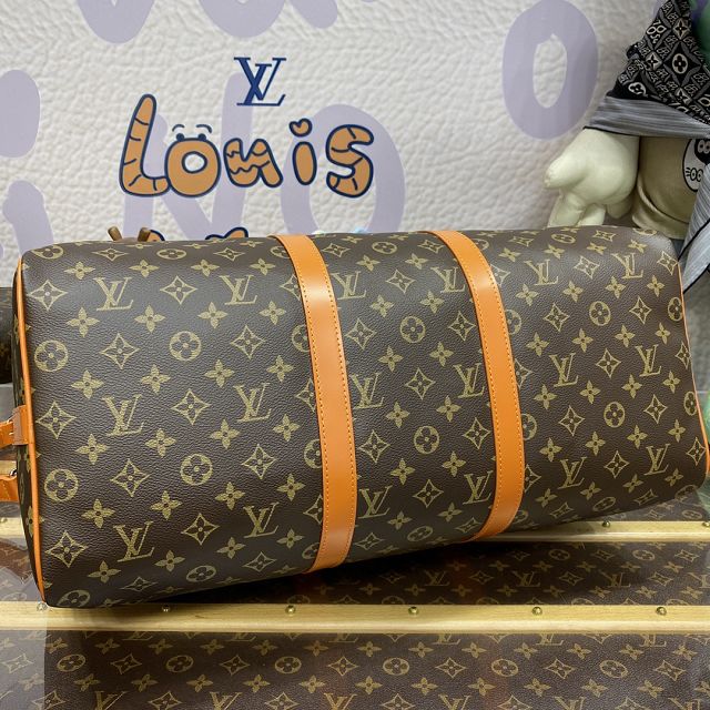 Louis vuitton original monogram canvas keepall 50 M46770 orange