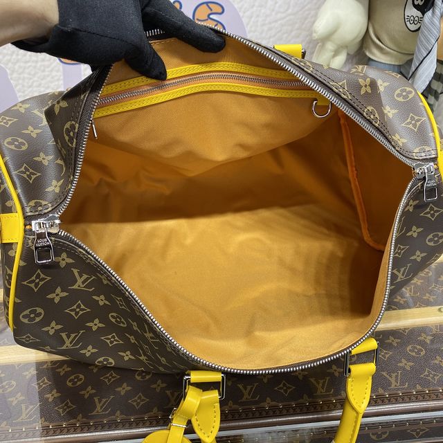 Louis vuitton original monogram canvas keepall 50 M46771 yellow