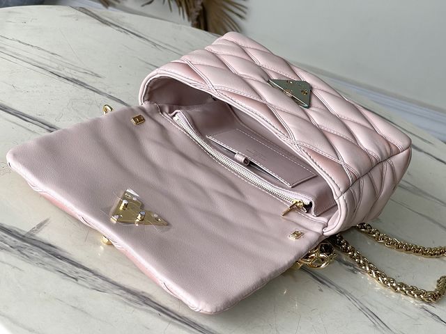 2024 Louis vuitton original lambskin GO-14 medium handbag M23568 pink
