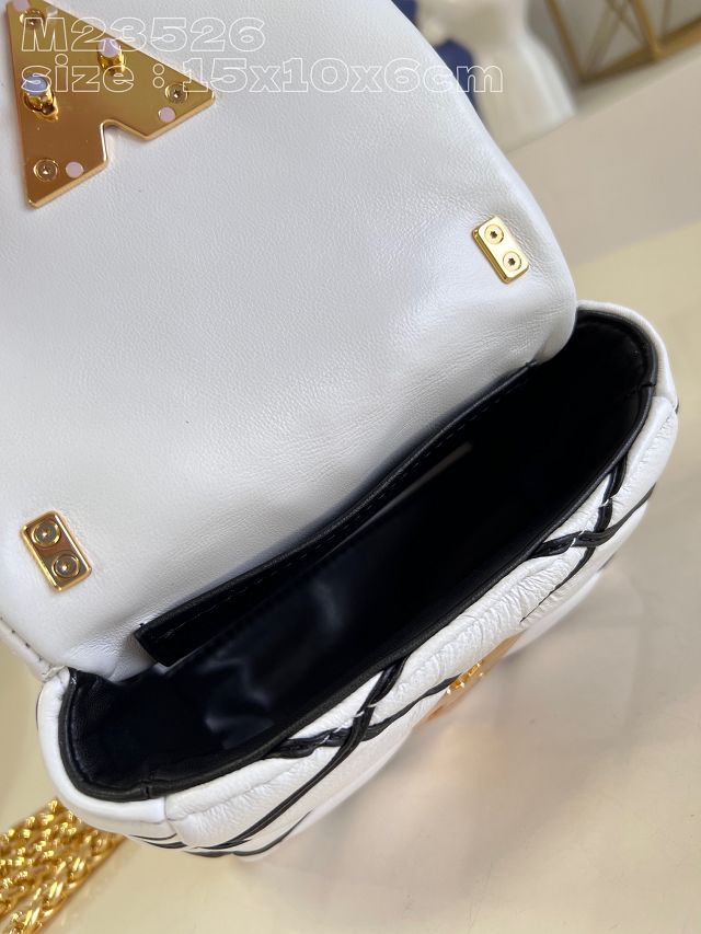 2024 Louis vuitton original lambskin pico GO-14 small handbag M23762 white