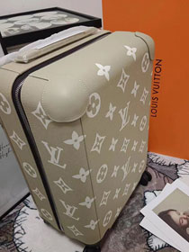 Louis vuitton original calfskin horizon 55 rolling luggage M10255 khaki