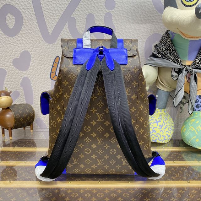 Louis vuitton original monogram canvas christopher backpack pm M46247 blue