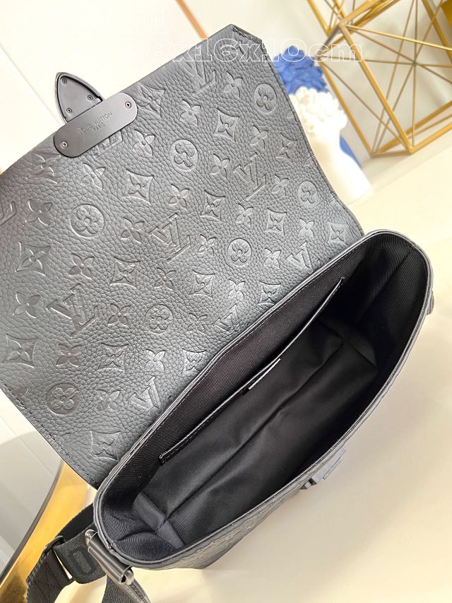 Louis vuitton original calfskin s-cape messenger bag M23741 black