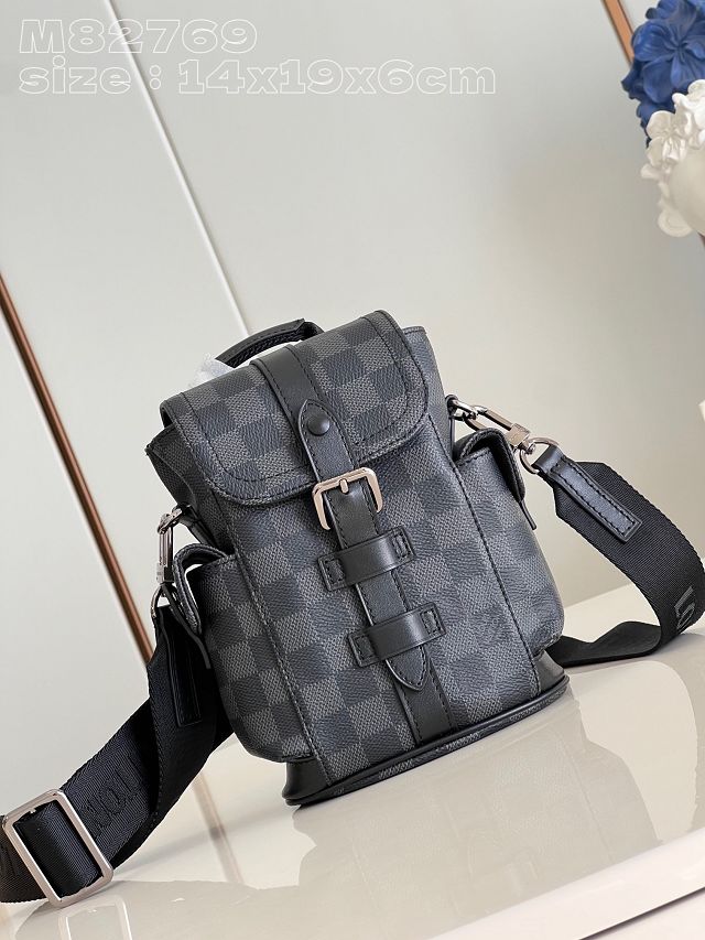 Louis vuitton original damier graphite nano christopher backpack N82761