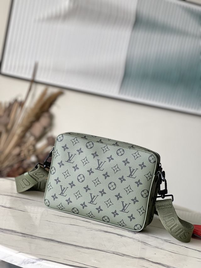 Louis vuitton original monogram canvas trio messenger bag M23783 green