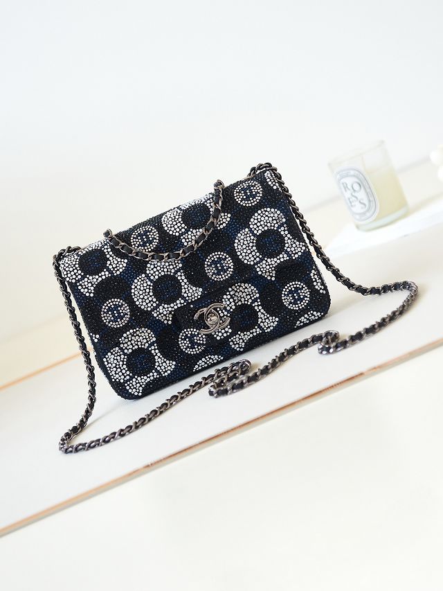 CC original sequins mini evening bag AS4272 black&blue