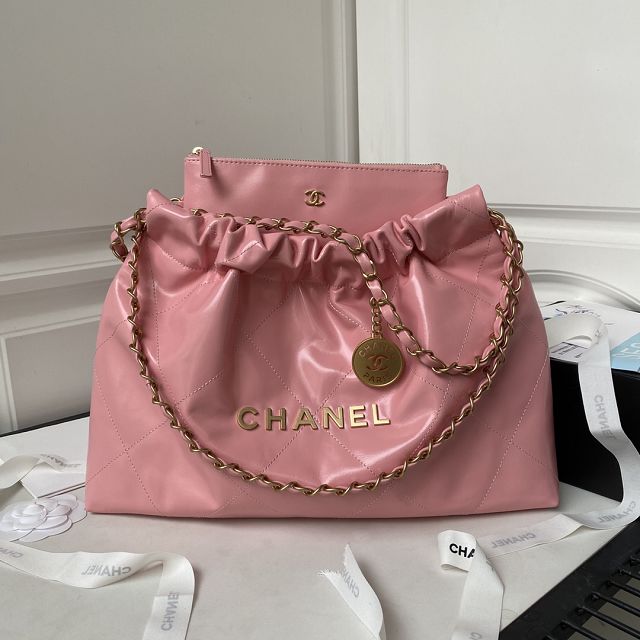 2024 CC original calfskin 22 handbag AS4486 pink