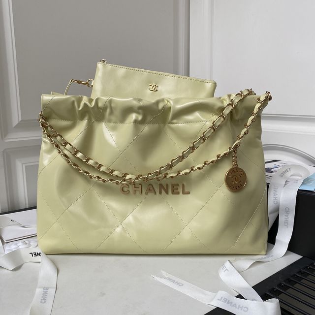 2024 CC original calfskin 22 handbag AS4486 yellow