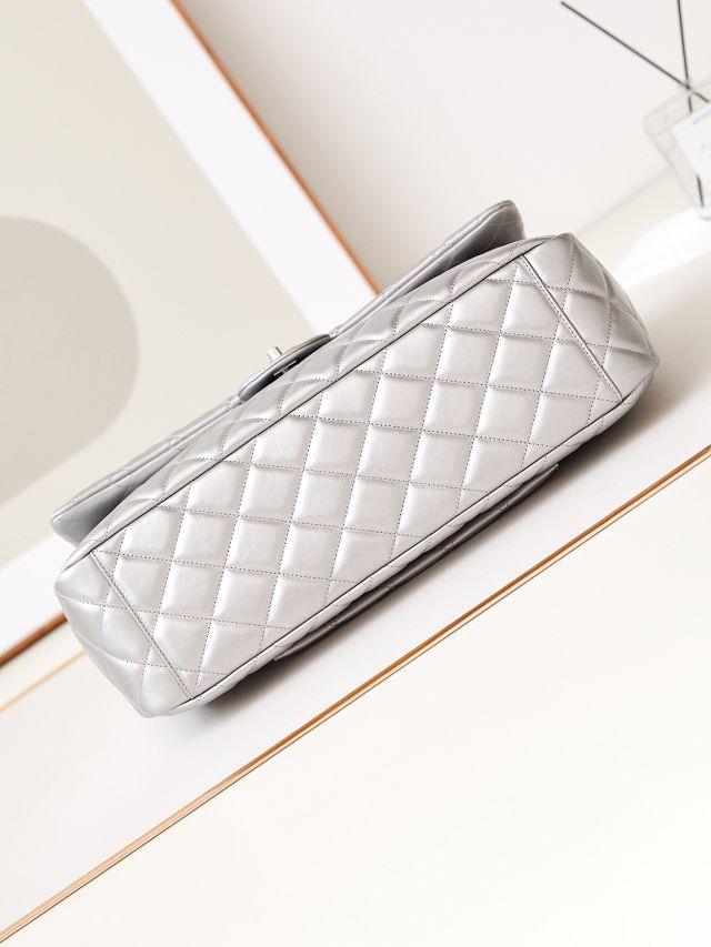 2024 CC original lambskin maxi flap bag AS4661 silver