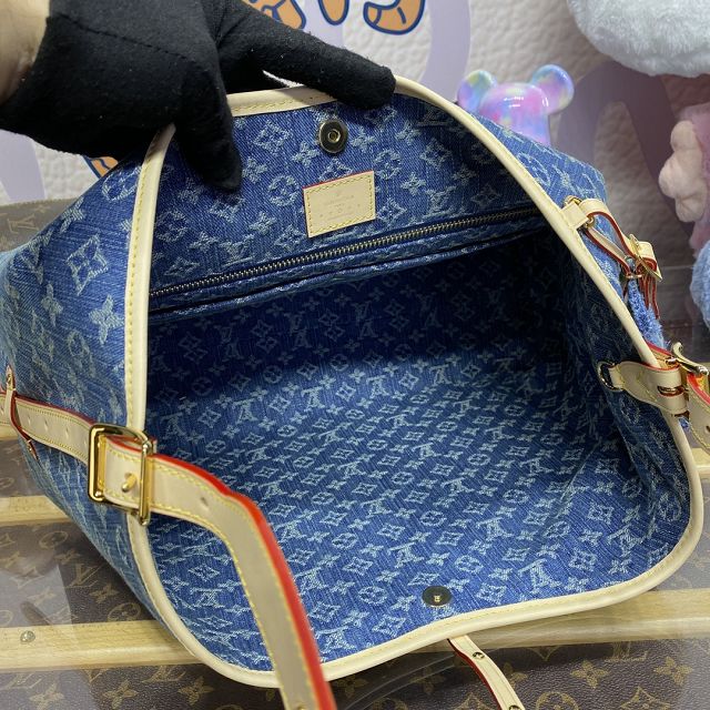 2024 Louis vuitton original denim carryAll MM M46855 blue