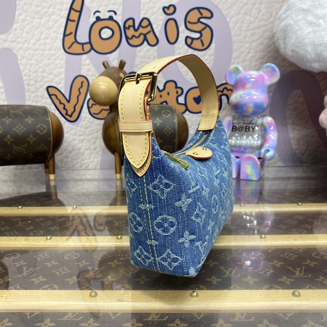 2024 Louis vuitton original denim hills pochette M82949 blue