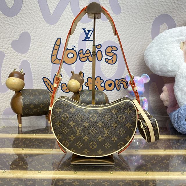 2024 Louis vuitton original monogram canvas croissant MM handbag M46828 