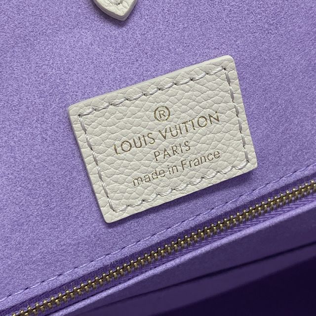 Louis vuitton original calfskin onthego mm M45595 white&purple