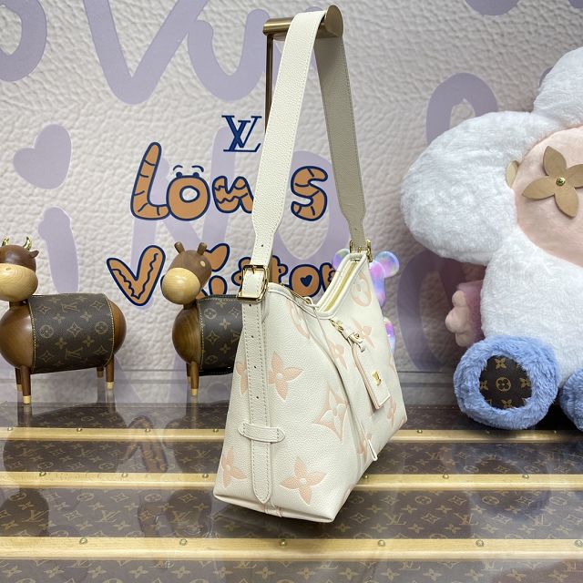 Louis vuitton original calfskin carryAll pm M46288 white&chamallow	