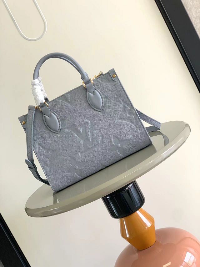 Louis vuitton original calfskin onthego pm M45653 light blue