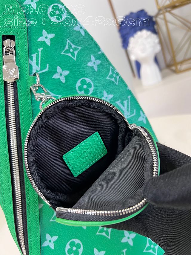 Louis vuitton original monogram canvas duo slingbag M31000 green