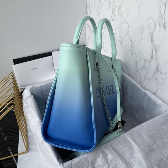 2024 CC original calfskin shopping bag AS3351 blue