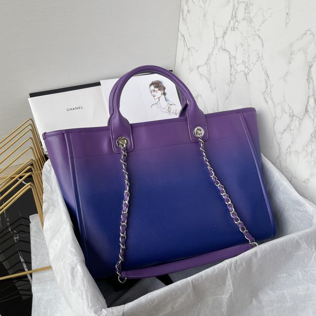 2024 CC original calfskin shopping bag AS3351 purple