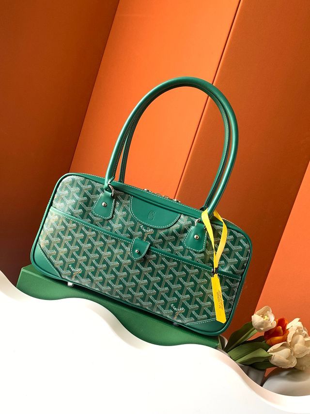 Goyard original canvas baguette bag GY0100 green