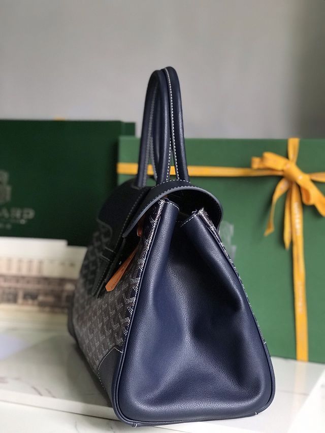 Goyard original canvas saigon tote bag GY0106 navy blue