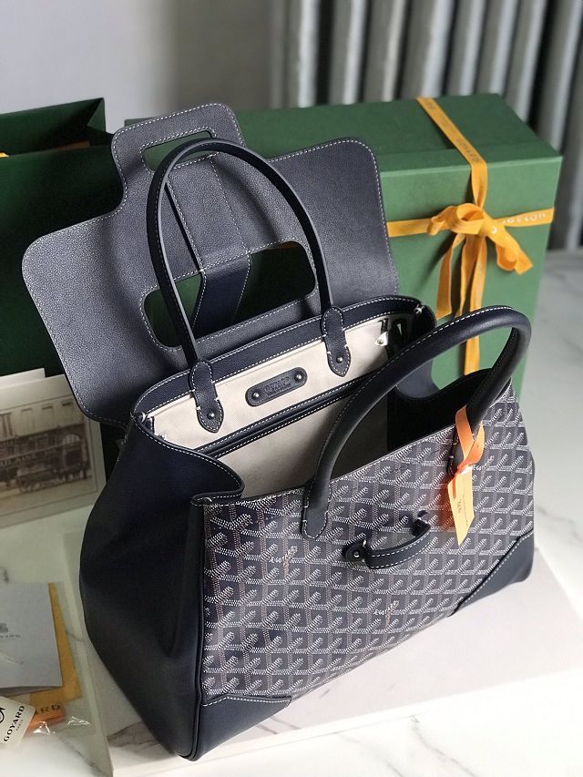 Goyard original canvas saigon tote bag GY0106 navy blue