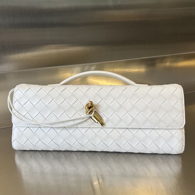 BV original lambskin andiamo long clutch 741511 white