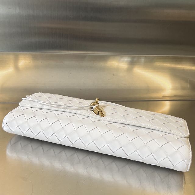 BV original lambskin andiamo long clutch 741511 white