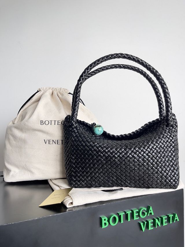 BV original calfskin tosca shoulder bag 716974 black(malachite)