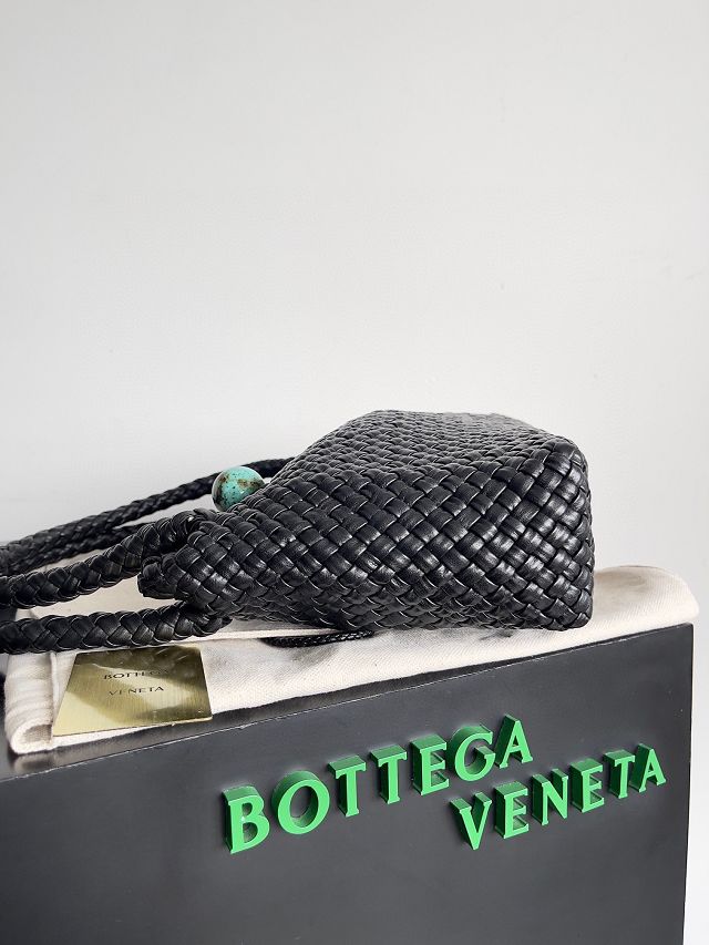 BV original calfskin tosca shoulder bag 716974 black(malachite)