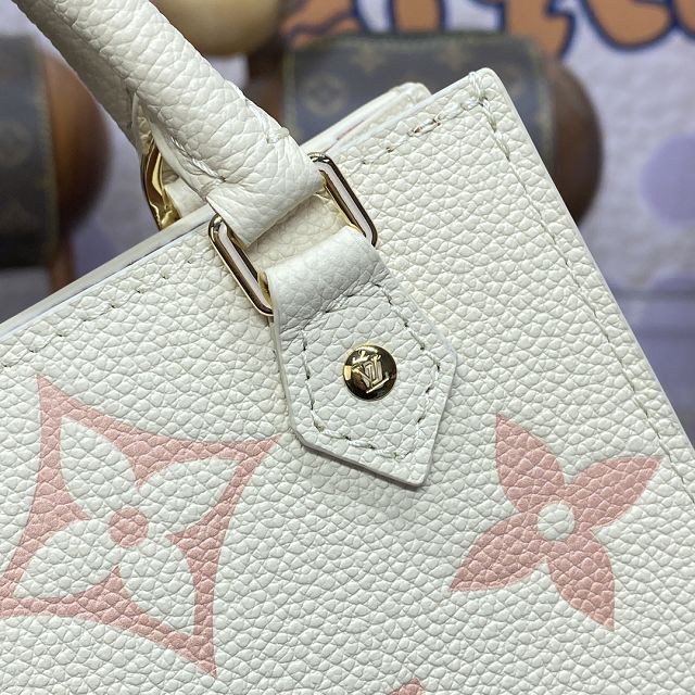 Louis vuitton original calfskin petit sac plat bag m81417 white&chamallow