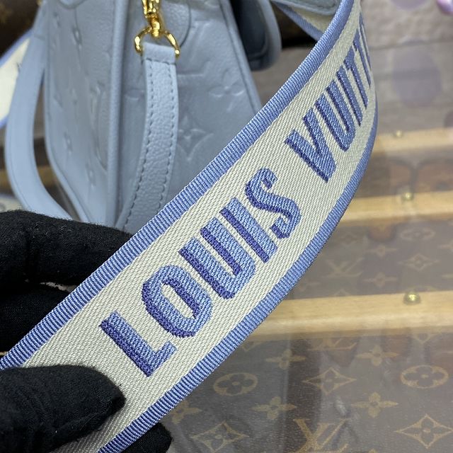 Louis vuitton original calfskin diane satchel M46846 light blue